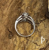 Anillo De Plata De Ley Halo con CZ Ovalado - JoyeriaParis