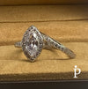 Anillos De Plata De Ley Bodas CZ Blanco Corte Marquesa - JoyeriaParis