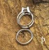 Anillos De Plata De Ley Circonitas Cubicas Cuadradas - JoyeriaParis