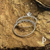 Anillos De Plata De Ley Compromiso Circonita Cúbica Redonda - JoyeriaParis