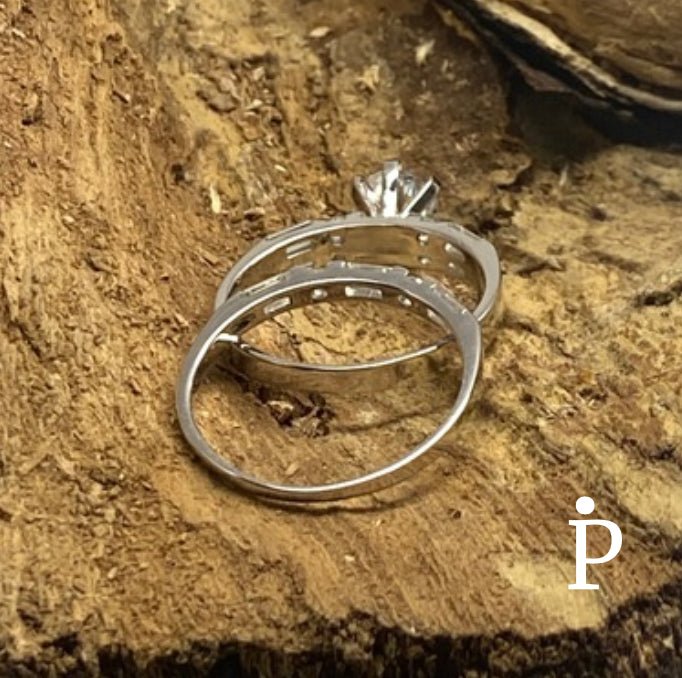 Anillos De Plata De Ley Compromiso Circonita Cúbica Redonda - JoyeriaParis