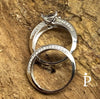 Anillos De Plata De Ley Conjunto Bodas Zafiro & Blanco de Corte Princesa - JoyeriaParis