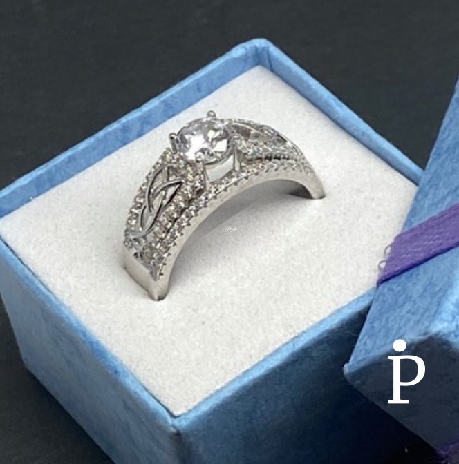 Anillos De Plata De Ley CZ Pavé Celta - JoyeriaParis