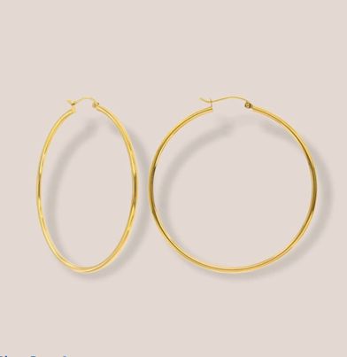 (AO - 08) 14K Aretes Oro Amarillo Cierre de Clic - JoyeriaParis