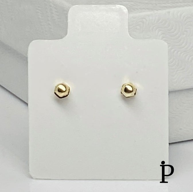 (AO - 100) 14K Aretes Oro Amarillo Tres Tonos San Judas Tadeo - JoyeriaParis