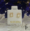 (AO - 103)14K Aretes Oro Amarillo Conejo. - JoyeriaParis