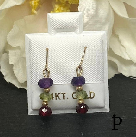 (AO - 28) 14K Aretes Oro Amarillo - JoyeriaParis