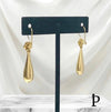 (AO - 46) 14K Elegantes Aretes Colgantes de Oro Amarillo . - JoyeriaParis