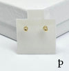 (AO - 52) 14K Oro Aretes Flores Color Rubi & Esmeralda - JoyeriaParis