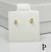 (AO - 70)14K Aretes Oro Amarillo Corazón ZC Blanca - JoyeriaParis