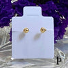 (AO - 79) 14K Aretes Elefante CZ Blanca - JoyeriaParis