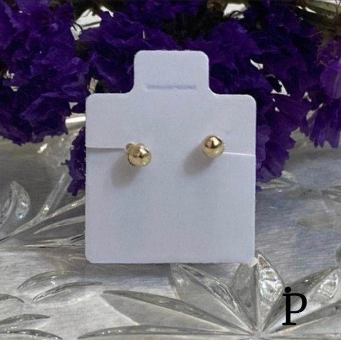 (AO - 80) 14K Aretes Oro Amarillo Ancla - JoyeriaParis