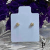 (AO - 82) 14K Aretes Oro Amarillo Mariposa CZBlanca - JoyeriaParis