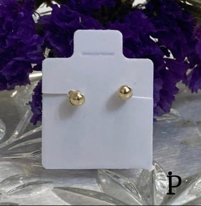 (AO - 86) 14K Aretes oro amarillo, con forma de racimo de flor. - JoyeriaParis