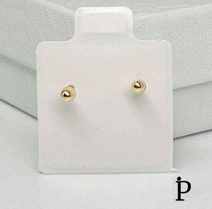 (AO - 96) 14K Aretes Oro Amarillo Infinito - JoyeriaParis