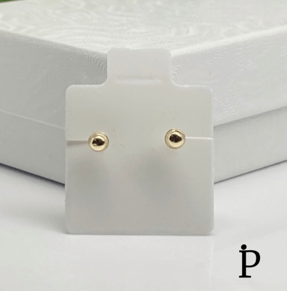 (AO - 99) 14K Aretes Oro Amarillo Mariquita - JoyeriaParis