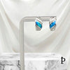 (AP - 23) .925 Plata Aretes Opalo - JoyeriaParis