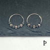 (AP - 33) .925 Plata Arracadas Bali (chicas) - JoyeriaParis