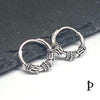 (AP - 42) .925 Plata Aretes Arracadas Bali - JoyeriaParis