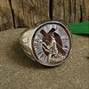 (APH - 02) .925 Plata anillo Jesus cargando la cruz. - JoyeriaParis