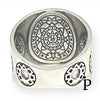 (APH - 03).925 Plata Anillo Calendario Azteca - JoyeriaParis