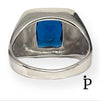 (APH - 06) .925 Plata Anillo PARA HOMBRE con circonia color azul Zafiro. - JoyeriaParis