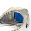 (APH - 06) .925 Plata Anillo PARA HOMBRE con circonia color azul Zafiro. - JoyeriaParis