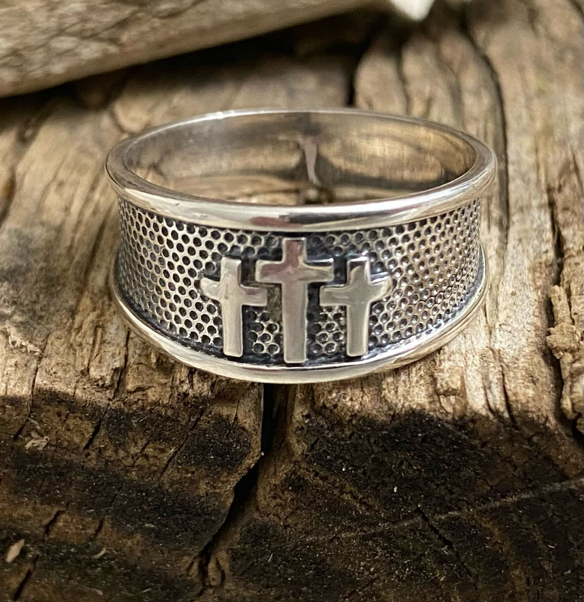 Tommyway Jewelry 925 Sterling Silver Triple Interlocking Band Ring – Choose Size 6-9
