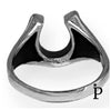 (APH - 24).925 Plata Anllo Pasra Hombre Con Forma De Herradura - JoyeriaParis