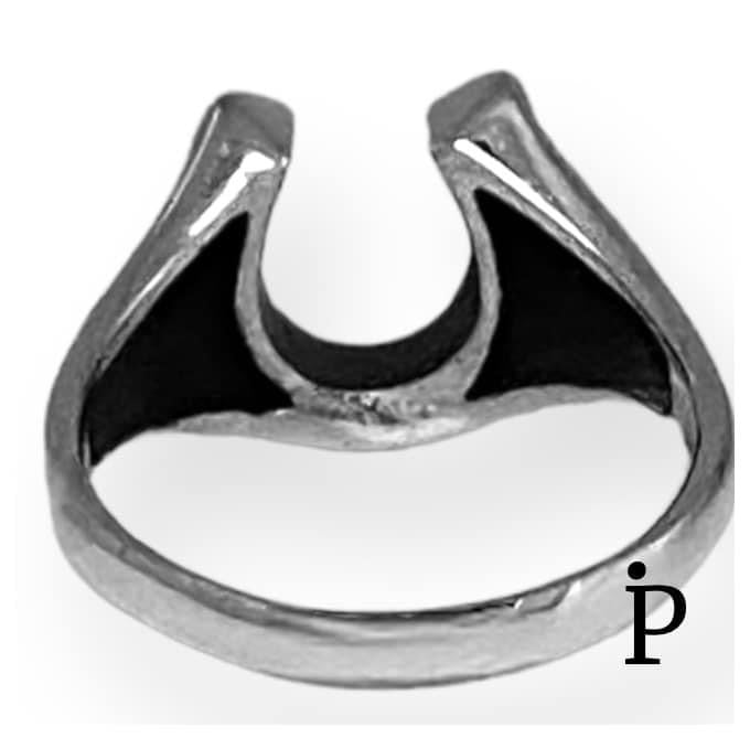 (APH - 24).925 Plata Anllo Pasra Hombre Con Forma De Herradura - JoyeriaParis