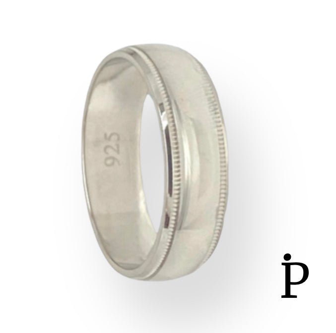 (ARG - P10) .925 Plata Argolla Unisex, Mide 6 mm Aprox. - JoyeriaParis