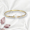 (BZO - 03) 14K Brazalete oro amarillo con broche - JoyeriaParis