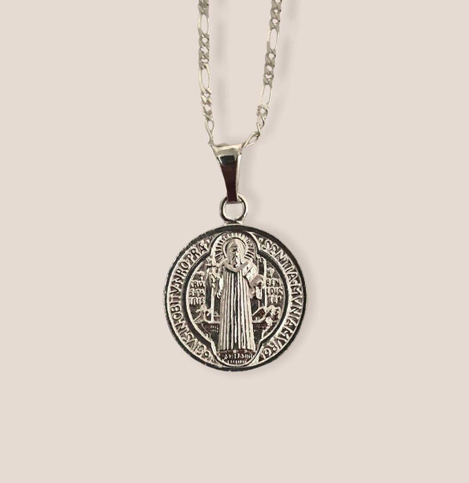 (CCP - 44) .925 Plata Cadena 24” - 2mm Aprox. Con un Colgante.925 Religioso. - JoyeriaParis