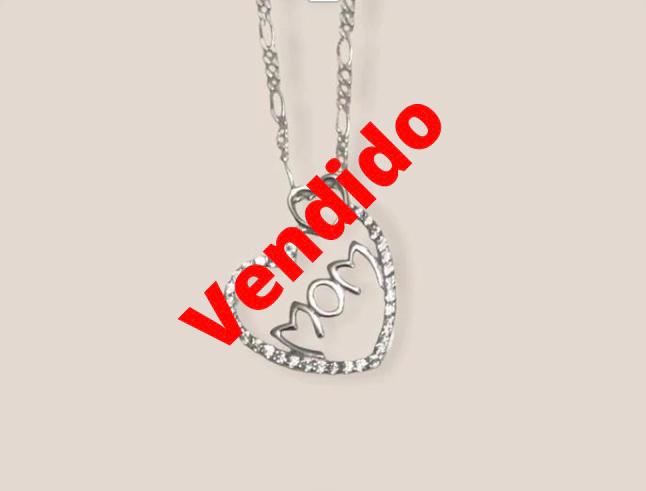 (CCP - 63) .925 Plata Cadena 24” - 2mm Aprox. Con Colgante, En forma de Corazón. - JoyeriaParis