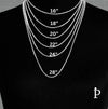 (CCP - 95).925 Plata Cadena Figaro Collar 24" - 3.5MM - JoyeriaParis