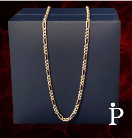 (CEP - 42) .925 Plata Cadena Fígaro 24" - 2.2MM - JoyeriaParis