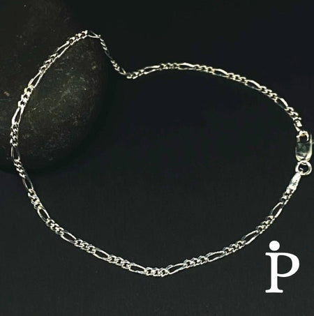 (CEP - 49) .925 Plata pulsera estilo fígaro - JoyeriaParis