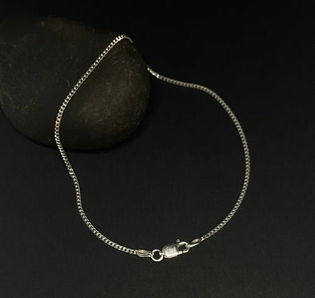 (CEP - 50) .925 Plata pulsera estilo Cubana , mide 9” - 1.7 mm  - JoyeriaParis