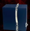 (CEP - 57).925 Plata Pulsera con Placa ID,Para Mujer,Estilo Figaro - JoyeriaParis