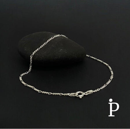 (CEP - 63).925 Plata Pulsera Estilo Figaro. - JoyeriaParis