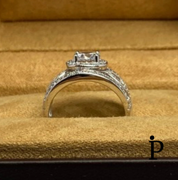 (ACP-82) .925 Silver Infinity Solitaire Wedding Ring