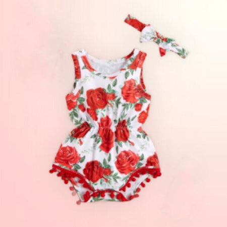 (RNN - 110) Para bebe de 9/12 meses con flores y moño - JoyeriaParis