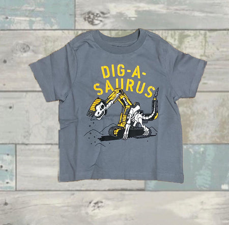 (RNN - 126) Playera para niño color gris 12 a 18 meses con estampado de dinosaurio - JoyeriaParis