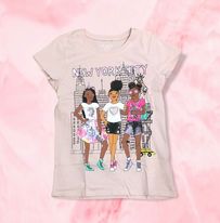 (RNN - 15) Playera para niña 7 - 8 años en color rosa estampada - JoyeriaParis