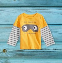 (RNN - 28) Playera para niño de 1 año en color amarilla con manga larga - JoyeriaParis