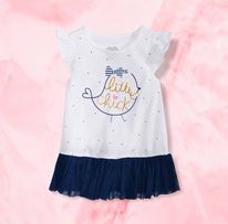 (RNN - 48) Vestido para niña de 18 meses con estampado de un pollito - JoyeriaParis