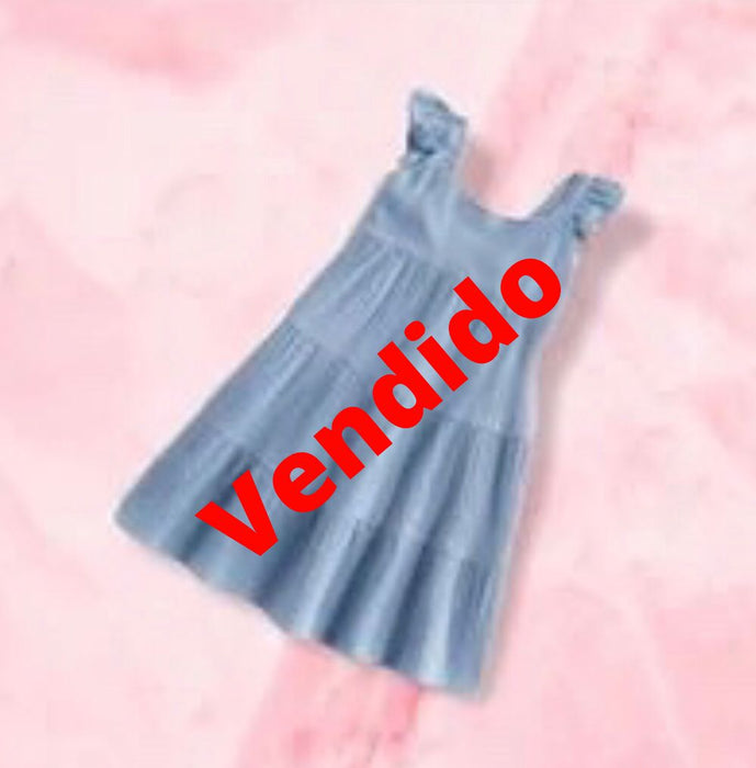 (RNN - 68) Vestido para niña 4 - 5 años en color azul - JoyeriaParis