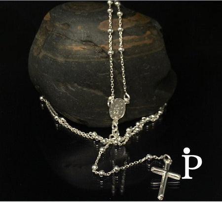 (ROS - 01) Rosario .925 Plata - JoyeriaParis