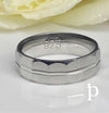T - 24 Trío de anillos de .925 Plata, con Circonia color rosa corte esmeralda. - JoyeriaParis