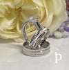 T - 9 Trio de Anillos en .925 Plata. - JoyeriaParis